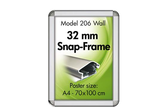 9405584   Plakatramme Snap Rondo 32 mm aluminium 70 x 100 cm